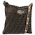 FENDI Zucca Canvas Shoulder Bag Black Brown
