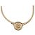 Christian Dior Strass-Halskette Metall Gold
