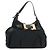 GUCCI GG Canvas Shoulder Bag Black Gold 189884