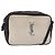 SAINT LAURENT Shoulder Bag Coated Canvas Silver Beige