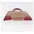 PRADA Hand Bag Tweed Red Silver - vista 5