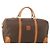 Céline CELINE Bolsa Boston em lona Macadam PVC Couro Castanho Dourado