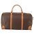 Céline CELINE Bolsa Boston em lona Macadam PVC Couro Castanho Dourado - vista 2