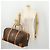 Céline CELINE Bolsa Boston em lona Macadam PVC Couro Castanho Dourado - vista 24