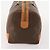 Céline CELINE Bolsa Boston em lona Macadam PVC Couro Castanho Dourado - vista 3
