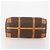 Céline CELINE Bolsa Boston em lona Macadam PVC Couro Castanho Dourado - vista 5