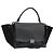 Céline CELINE Trapeze Hand Bag Leather Suede Black Silver