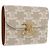 Céline CELINE Triomphe 3 Fold Wallet PVC Beige Gold