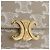 Céline CELINE Triomphe 3 Fold Wallet PVC Beige Gold - vista 17