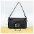 FENDI Mamma Baguette Shoulder Bag Leather Black Silver - vista 12