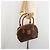 Céline CELINE Macadam Canvas Hand Bag PVC Leather Brown Gold - vista 23