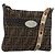 FENDI Zucca Canvas Celeria Shoulder Bag Black Brown