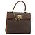 Céline CELINE Macadam Canvas Hand Bag PVC Leather Brown Gold