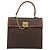 Céline CELINE Macadam Canvas Hand Bag PVC Leather Brown Gold - vista 13