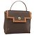 Céline CELINE Macadam Canvas Hand Bag PVC Leather Brown Gold