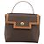 Céline CELINE Macadam Canvas Hand Bag PVC Leather Brown Gold - vista 13
