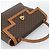 Céline CELINE Macadam Canvas Hand Bag PVC Leather Brown Gold - vista 6