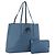 FENDI Tote Bag Leather Blue Silver