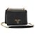 PRADA Chain Shoulder Bag Saffiano Leather Black Gold