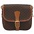 Céline CELINE Macadam Canvas Schultertasche PVC Leder Braun Gold - Ansicht 2