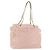 CHANEL Matelasse Shoulder Bag Canvas Pink Gold CC