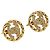 CHANEL Ohrringe Metall Goldfarben CC