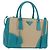 PRADA Galleria Hand Bag Leather 2way Blue Silver