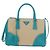 PRADA Galleria Hand Bag Leather 2way Blue Silver - vista 2
