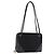 CHANEL V Stitch Shoulder Bag Cotton Black Gold CC