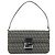 FENDI Zucchino Canvas Shoulder Bag Navy Silver - vista 2