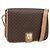 Céline CELINE Macadam Canvas Shoulder Bag PVC Leather Brown Gold