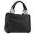 Salvatore Ferragamo Hand Bag Leather Black Silver