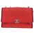 CHANEL Chain Shoulder Bag Calf Skin Red Silver CC - vista 2