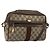 GUCCI GG Supreme Web Sherry Line Shoulder Bag PVC Beige Gold