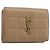 SAINT LAURENT Cassandra Wallet Leather Beige Gold