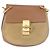 Chloé Chloe Drew Chain Shoulder Bag Suede Leather Beige Gold - vista 2
