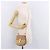 Chloé Chloe Drew Chain Shoulder Bag Suede Leather Beige Gold - vista 22