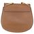 Chloé Chloe Drew Chain Shoulder Bag Suede Leather Beige Gold - vista 3