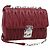 Miu Miu Matelasse Chain Shoulder Bag Leather Red Silver