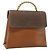 LOEWE Velazquez Hand Bag Leather Brown Gold
