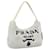 PRADA Hand Pouch Hand Bag Pile White Silver
