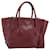 PRADA Hand Bag Leather 2way Red Silver