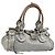 Chloé Bolsa de mão Chloe Paddington em couro prateado, autêntica, código am11924A.