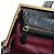 PRADA Hand Bag Leather Croco Embossed Black Gold - vista 26