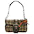 PRADA Chain Shoulder Bag Canvas Brown Silver - vista 13