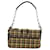 PRADA Chain Shoulder Bag Canvas Brown Silver - vista 2