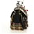 PRADA Chain Shoulder Bag Canvas Brown Silver - vista 4