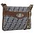FENDI Zucca Canvas Celeria Shoulder Bag Blue Silver