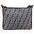 FENDI Zucca Canvas Celeria Shoulder Bag Blue Silver - vista 2