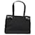PRADA Hand Bag Nylon Black Silver